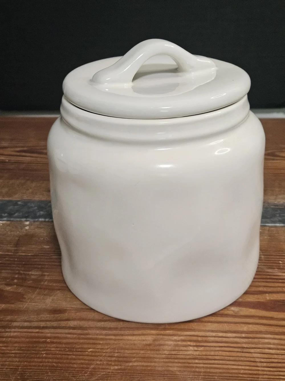Rae Dunn Good Dog Ceramic Treat Jar - White